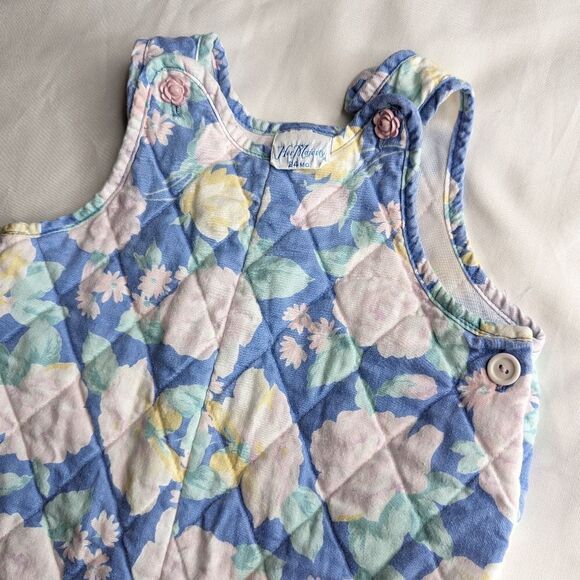 Vintage Floral Baby One Piece Quilted Jumper - Picture 3 of 9